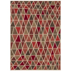 Covor multicolor din polipropilena Geometric Red Pattern The Home (diverse dimensiuni)