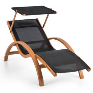 Blumfeldt Acapulco, scaun de grădină, cu acoperiș comfortMesh, capacitate de încărcare 150kg, negru