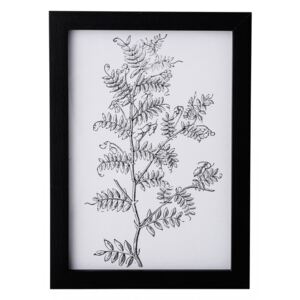 Tablou alb/negru din MDF 16x23 cm Ivy Bloomingville
