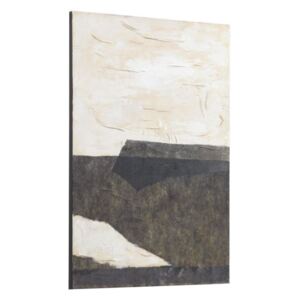 Tablou alb/negru din canvas si lemn de pin 60x90 cm Zenila Kave Home