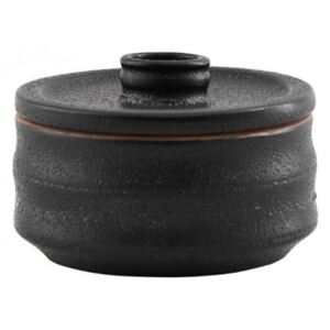 Cutie neagra din ceramica cu capac 120 ml Irma House Doctor