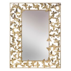 Oglindă de perete Mauro Ferretti Butterfly Glam, 85 x 110 cm, auriu