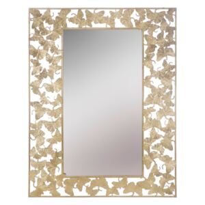 Oglindă de perete Mauro Ferretti Foglioline Glam, 85 x 110 cm, auriu