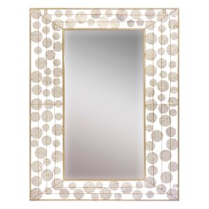 Oglindă de perete Mauro Ferretti Dish Glam, 85 x 110 cm, auriu
