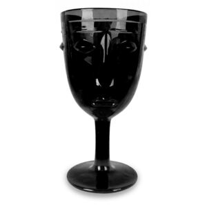 Pahar negru din sticla 8x16 cm Visage Opjet Paris