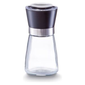 Solnita/pipernita transparenta/neagra din sticla si plastic 160 ml Saltpepper Zeller