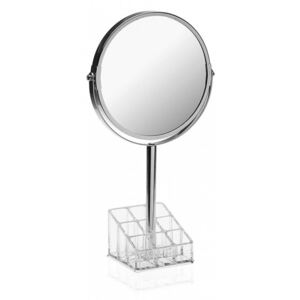 Oglinda rotunda de masa argintie din metal 18,9x33,8 cm Mirror Support Versa Home
