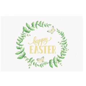 Set 2 suporturi pentru farfurie Apolena Happy Easter, 33 x 45 cm, verde - alb