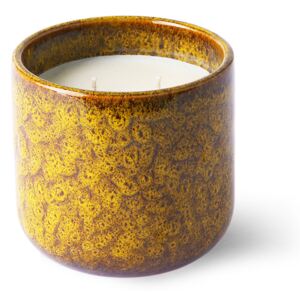 Lumanare parfumata cu suport galben din ceramica si ceara 10 cm Cocktails in Manhattan HK Living