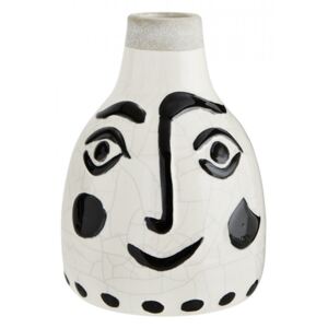 Vaza alba din ceramica 21 cm Face Madam Stoltz