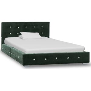 Cadru de pat, verde, 90 x 200 cm, catifea