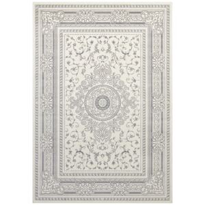 Covor crem/gri antracit din bumbac si viscoza 160x230 cm Classic The Home