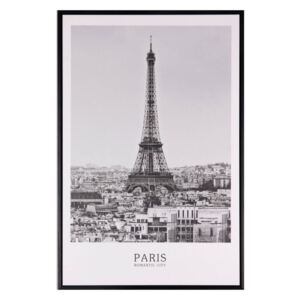 Tablou alb/negru din MDF si polistiren 40x60 cm Eiffel Somcasa