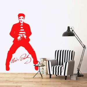 GLIX Elvis Presley - autocolant de perete Rosu 90x50 cm