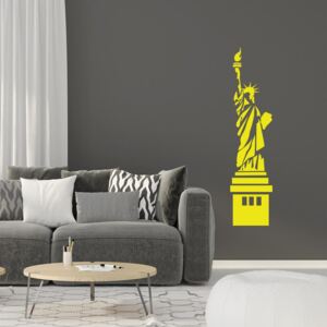 GLIX Statue of Liberty - autocolant de perete Galben 40x10 cm