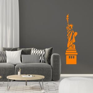 GLIX Statue of Liberty - autocolant de perete Portocaliu 40x10 cm