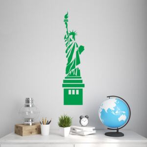 GLIX Statue of Liberty - autocolant de perete Verde 40x10 cm