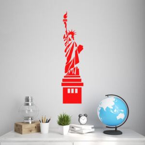 GLIX Statue of Liberty - autocolant de perete Rosu 40x10 cm