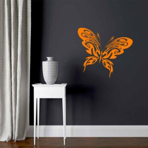 GLIX Butterfly - autocolant de perete Portocaliu 30x25 cm