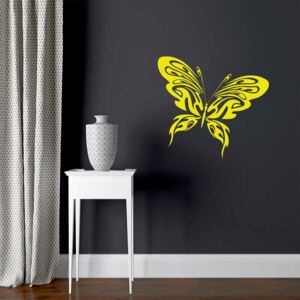 GLIX Butterfly - autocolant de perete Galben 30x25 cm