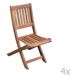 Set 4 scaune pliante din lemn de salcâm pentru copii ADDU Idaho
