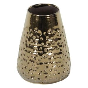 Vaza Dots din ceramica aurie 17 cm