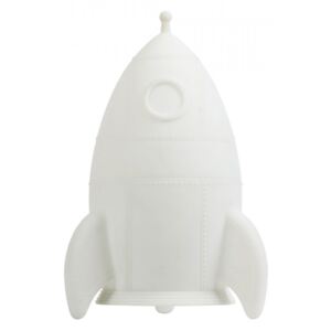 Lampa de veghe alba din PVC cu LED 20 cm Rocket A Little Lovely Company
