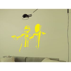 GLIX Banksy "Daft Fiction" - autocolant de perete Galben 100 x 60 cm