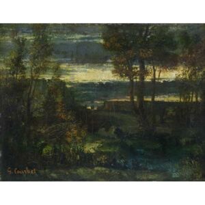 Evening Landscape Reproducere, Gustave Courbet