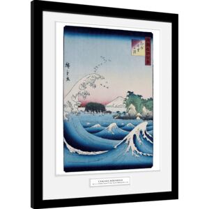 Hiroshige - The Seven Ri Beach Afiș înrămat