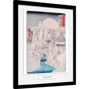 Hiroshige - Mount Haruna In Snow Afiș înrămat