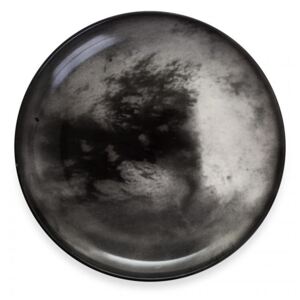 Farfurie alba/neagra din portelan 26 cm Titan Seletti
