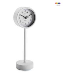 Ceas de masa alb din metal 7,6x22,5 cm White Alarm Clock Versa Home