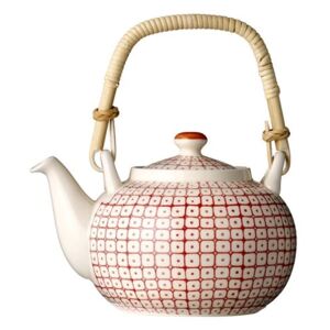 Ceainic rosu din ceramica 1L Carla Bloomingville