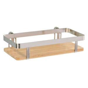 Raft argintiu/maro din metal si lemn 25 cm Premium Universal Shelf Wenko