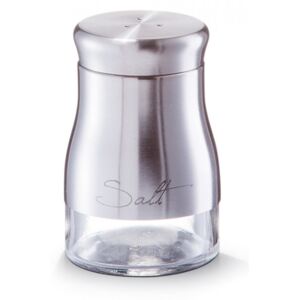 Solnita argintie din sticla si inox 150 ml Salt Zeller