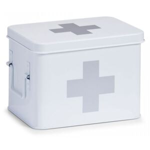 Cutie alba cu capac din metal pentru medicamente Medicine Box White Zeller