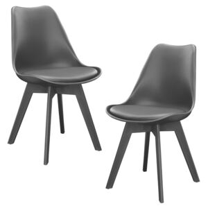 Set scaun designt - 83 x 48cm - 2 bucati (negru)