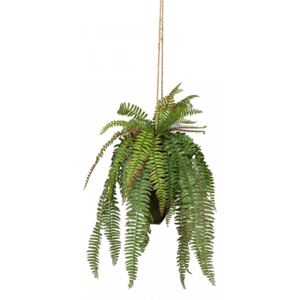 Planta artificiala cu ghiveci suspendabil 58 cm Fern Woood