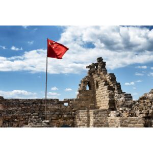 Fotografii artistice China 10MKm2 Collection - Great Wall with the Chinese Flag, Philippe Hugonnard