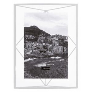 Rama foto alba din metal si sticla 25x35 cm Nuri White LifeStyle Home Collection