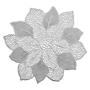 Protectie masa argintie din PVC 47x49 cm Flower Zeller