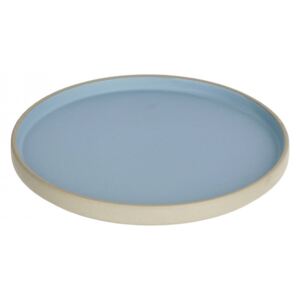 Farfurie pentru desert gri/albastra din portelan 21 cm Midori Kave Home