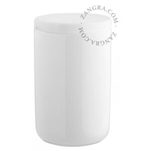 Recipient alb pentru dischete demachiante din ceramica 12,5 cm White Webb Zangra