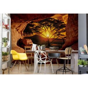 Fototapet - Sunrise Africa Cave Vliesová tapeta - 254x184 cm