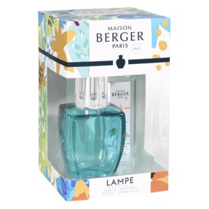 Set lampa catalitica Berger Box set Lamp Revelry Turquoise cu parfum Mandarine Aromatique