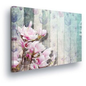 Tablou - Retro Pink Flower 100x75 cm