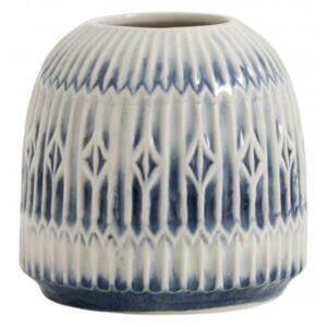 Vaza albastra/alba din ceramica 12 cm Rill Nordal