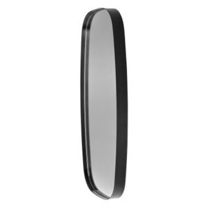 Oglinda ovala neagra cu rama din alama Nibbles S Versmissen
