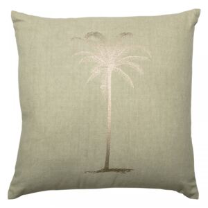 Perna decorativa patrata verde din bumbac 45x45 cm Palm Bloomingville